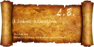 Linkes Blandina névjegykártya