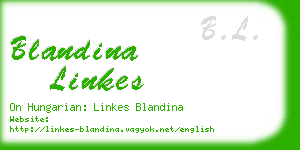 blandina linkes business card